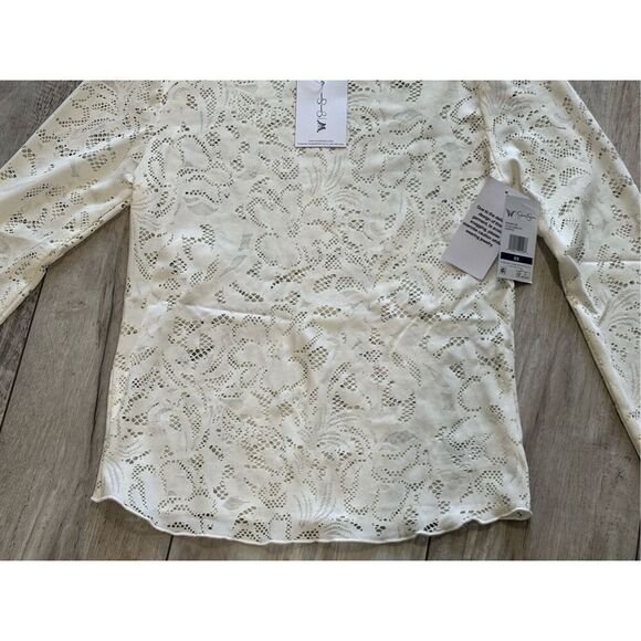Jessica Simpson cream lace blouse with tank top size XS - Picture 4 of 12